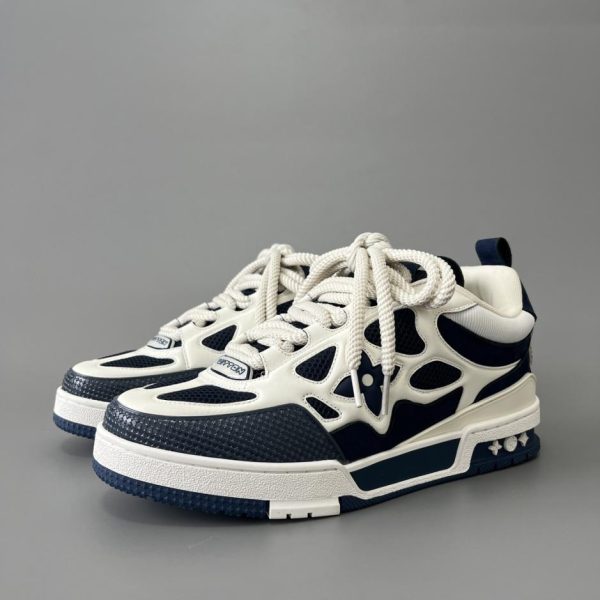 repliche,replica,perfette,siti di,affidabili,migliori siti,dove comprare,1:1,scarpe da ginnastica Mocassini Louis Vuitton SKATE, bianchi e blu, da uomo (5AH42)