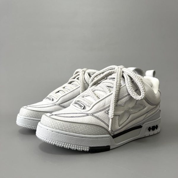 repliche,replica,perfette,siti di,affidabili,migliori siti,dove comprare,1:1,scarpe da ginnastica Mocassini Louis Vuitton SKATE, grigio argento, modello da uomo (6WLJG)