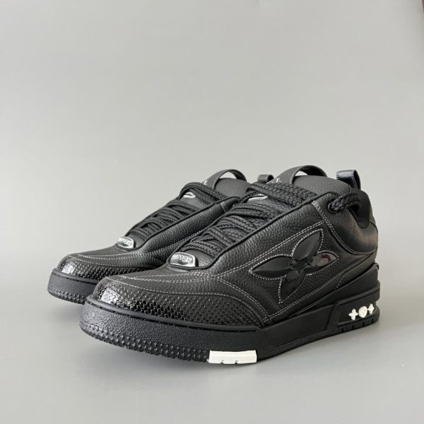 repliche,replica,perfette,siti di,affidabili,migliori siti,dove comprare,1:1,scarpe da ginnastica Mocassini neri da uomo Louis Vuitton SKATE (42D9L)