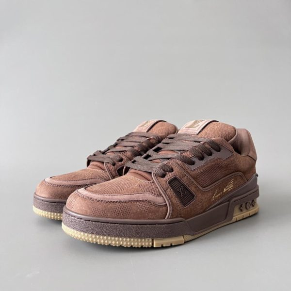 Louis Vuitton Trainer Low-Top Casual Sneakers, Marrone, Uomo (87WSQ)