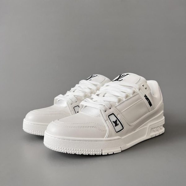 repliche,replica,perfette,siti di,affidabili,migliori siti,dove comprare,1:1,scarpe da ginnastica Louis Vuitton Trainer Low-Top Casual Sneakers, Bianco, Uomo (0UNEX)