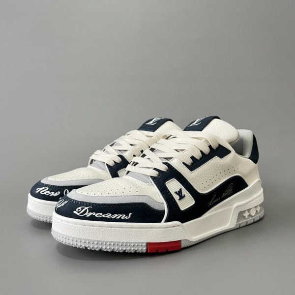 Louis Vuitton Trainer Low-Top Casual Sneakers, esclusiva New York, stile uomo (25QYM)