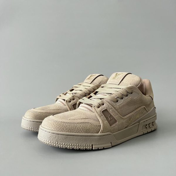 repliche,replica,perfette,siti di,affidabili,migliori siti,dove comprare,1:1,scarpe da ginnastica Louis Vuitton Trainer Low-Top Casual Sneakers, Marrone, Uomo (QXS2D)