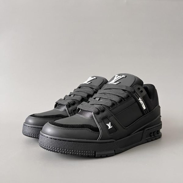 Louis Vuitton Trainer Low-Top Casual Sneakers, Nero, Uomo (IE75J)