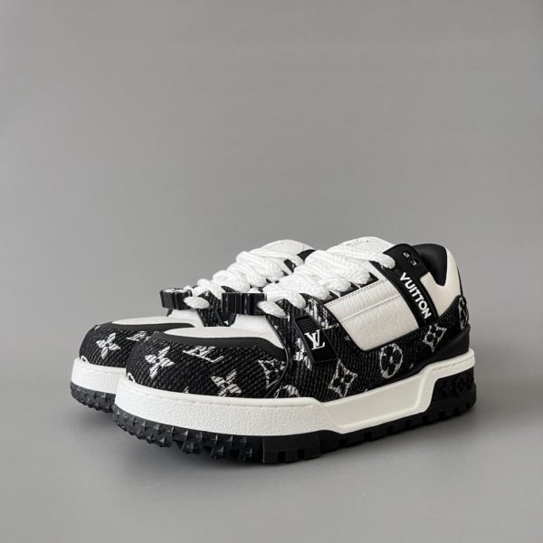 repliche,replica,perfette,siti di,affidabili,migliori siti,dove comprare,1:1,scarpe da ginnastica Giacca Louis Vuitton Trainer Maxi in denim nero (5H6BJ) – Unisex