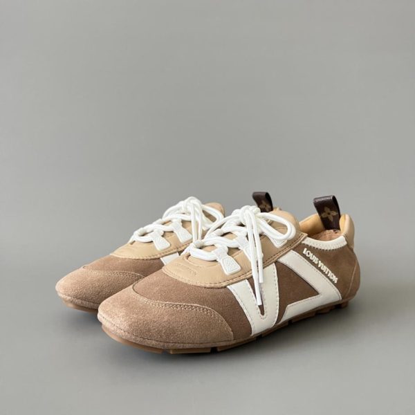LOUIS VUITTON Sneakerina, scarpe da ginnastica tedesche, pelle di vacchetta, marrone, da donna (UNCRO)