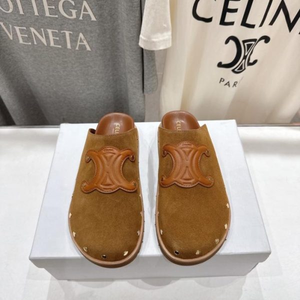 repliche,replica,perfette,siti di,affidabili,migliori siti,dove comprare,1:1,scarpe da ginnastica Ciabatte semi-ricoperte Birkenstock retrò Celine F035 di alta qualità, primavera/estate (9TJ7E)