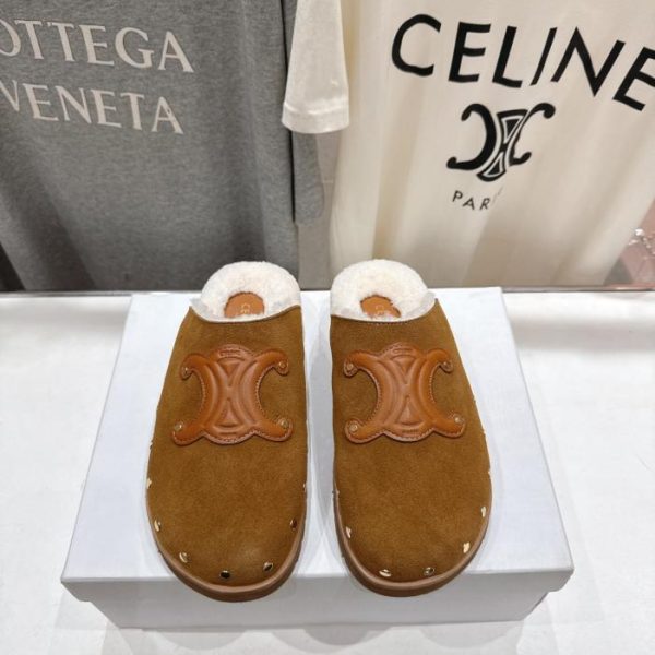 repliche,replica,perfette,siti di,affidabili,migliori siti,dove comprare,1:1,scarpe da ginnastica Ciabatte Birkenstock retrò semi-ricoperte in pelliccia Celine F035 di alta qualità, primavera/estate (9ANGC)