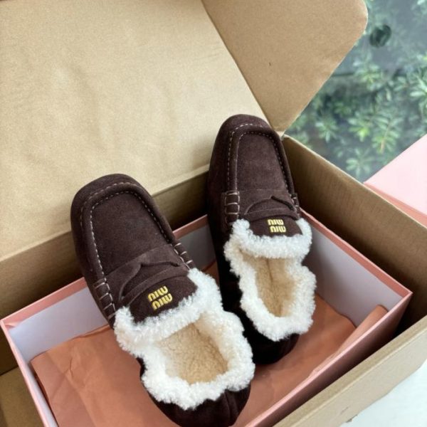 Mocassini in lana stile britannico con plateau G042 MIUMIU (LI1D2)