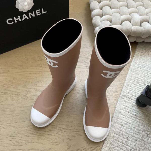 Stivali da pioggia senza cuciture Chanel (ZZT3H)