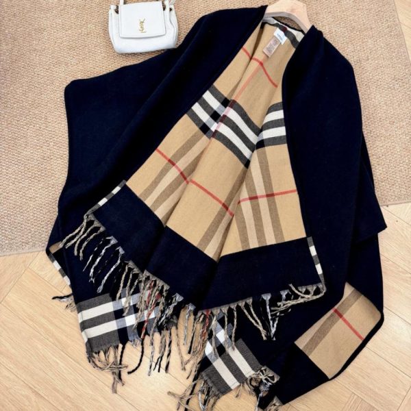 repliche,replica,perfette,siti di,affidabili,migliori siti,dove comprare,1:1,scarpe da ginnastica Autentico scialle/mantella Burberry in jacquard a quadri a contrasto (NJ1XQ)