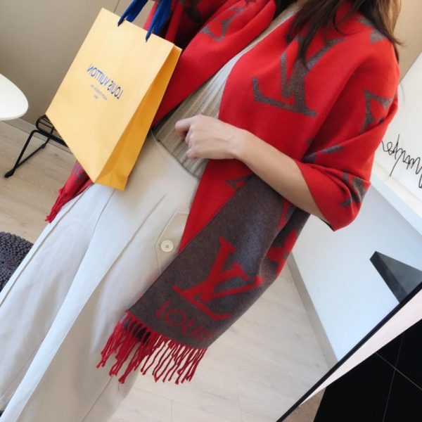 repliche,replica,perfette,siti di,affidabili,migliori siti,dove comprare,1:1,scarpe da ginnastica Nuova sciarpa lunga jacquard double-face Louis Vuitton (XYR41)