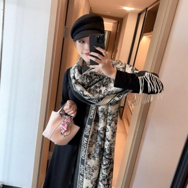 Sciarpa extra spessa Dior in cashmere di alta qualità (CJ8XS)