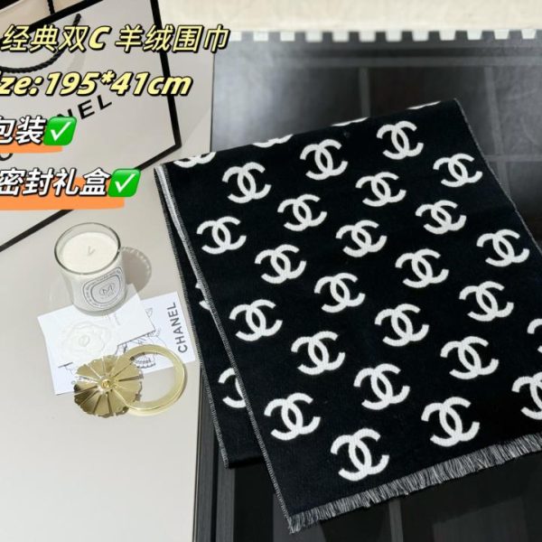repliche,replica,perfette,siti di,affidabili,migliori siti,dove comprare,1:1,scarpe da ginnastica CHANEL Sciarpa reversibile in cashmere bianco e nero (8JFNG)