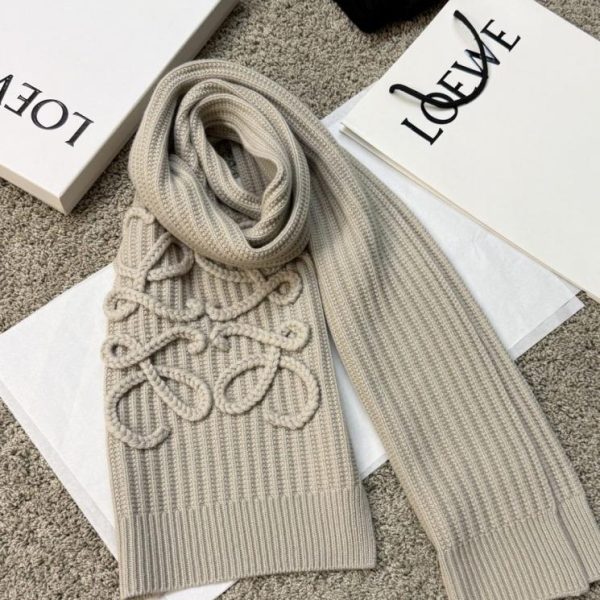repliche,replica,perfette,siti di,affidabili,migliori siti,dove comprare,1:1,scarpe da ginnastica LOEWE Sciarpa lunga in cashmere lavorato a maglia con logo grande, tinta unita, nuovo stile, unisex (AJLUS)