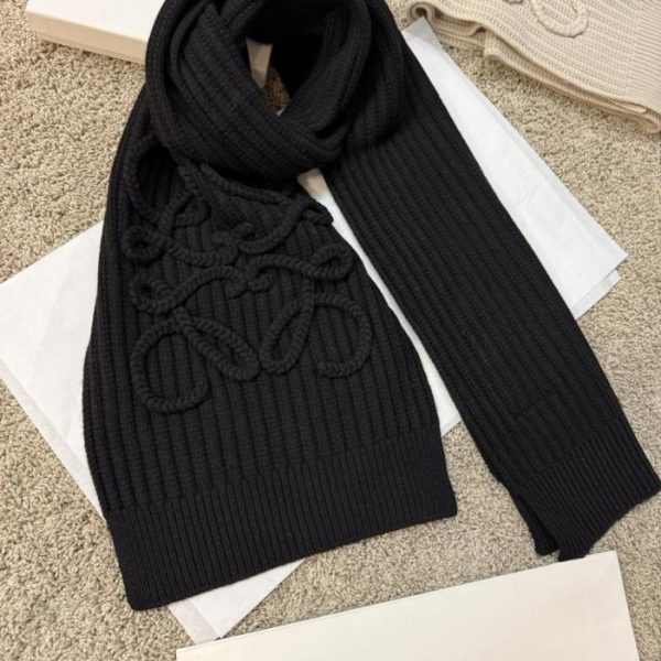 repliche,replica,perfette,siti di,affidabili,migliori siti,dove comprare,1:1,scarpe da ginnastica Sciarpa in cashmere lavorato a maglia con logo grande e tinta unita LOEWE, nuovo stile, unisex (UYI58)