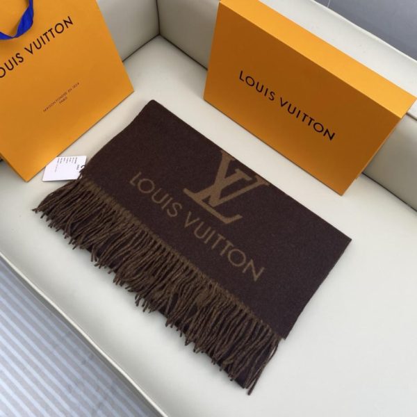 repliche,replica,perfette,siti di,affidabili,migliori siti,dove comprare,1:1,scarpe da ginnastica Scialle/Sciarpa reversibile LV, 100% cashmere, Reykjavik, motivo floreale monogramma e monogramma LV (31LU8)