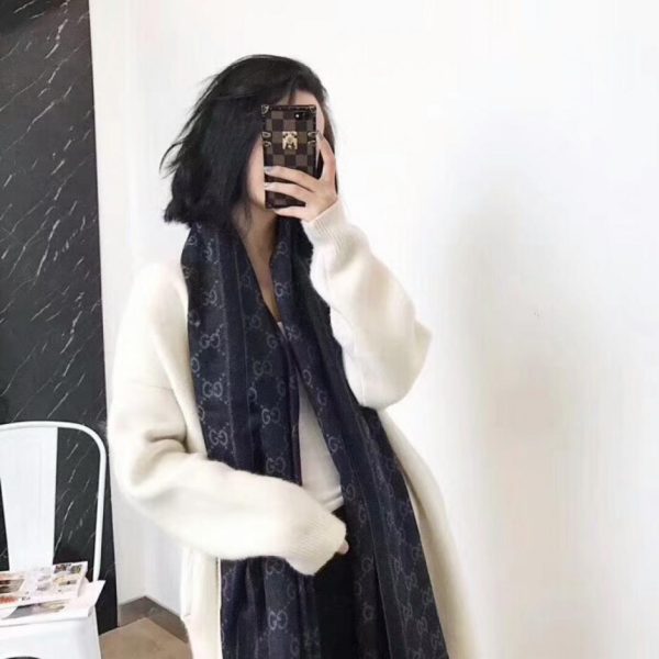 repliche,replica,perfette,siti di,affidabili,migliori siti,dove comprare,1:1,scarpe da ginnastica Sciarpa lunga Gucci classica in cashmere spazzolato, finta lana (JKSEW)