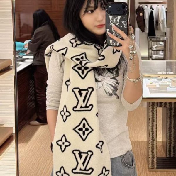 repliche,replica,perfette,siti di,affidabili,migliori siti,dove comprare,1:1,scarpe da ginnastica Sciarpa in lana con logo LOUIS VUITTON (NNA9S)
