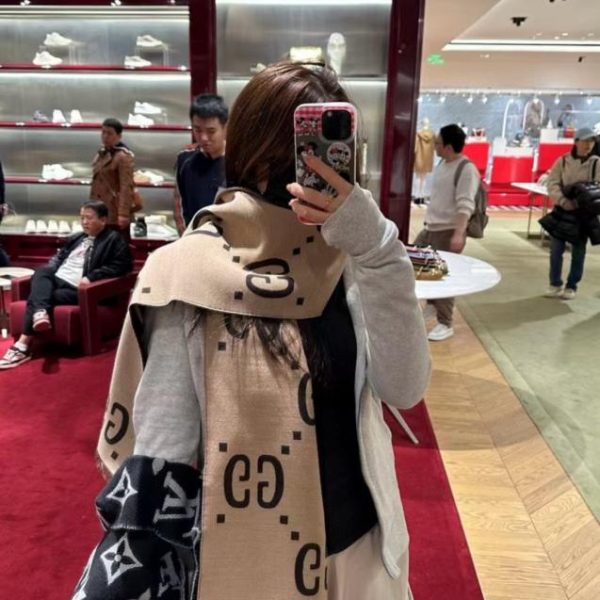 Cashmere di seta double face Gucci di alta qualità (4XJER)