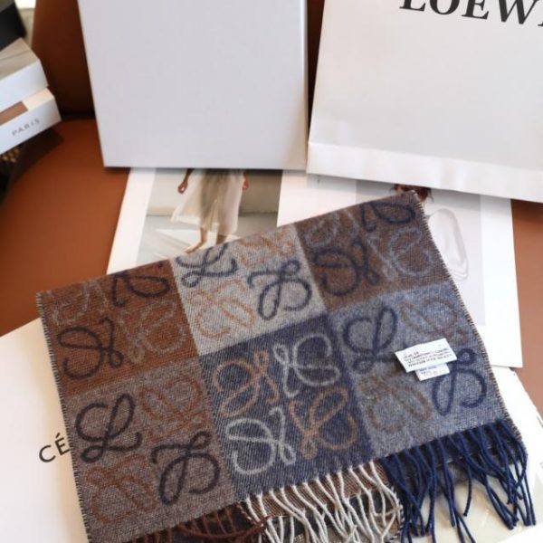repliche,replica,perfette,siti di,affidabili,migliori siti,dove comprare,1:1,scarpe da ginnastica Sciarpa LOEWE in misto lana e cashmere a scacchi bicolore (1WRAA)