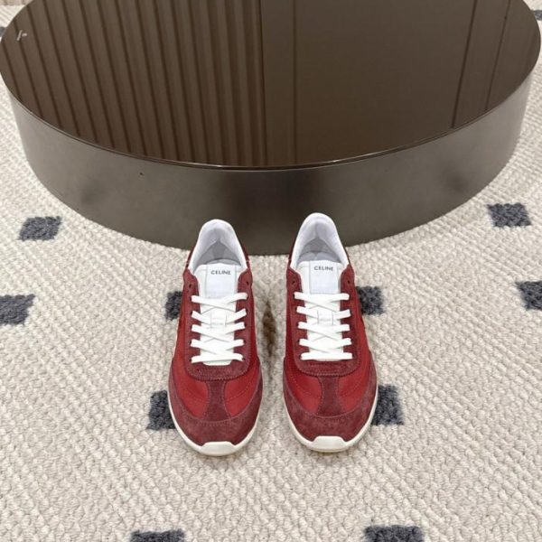 repliche,replica,perfette,siti di,affidabili,migliori siti,dove comprare,1:1,scarpe da ginnastica Sneakers basse da donna Celine Racer color vaniglia, nuovo colore (I6TD4)