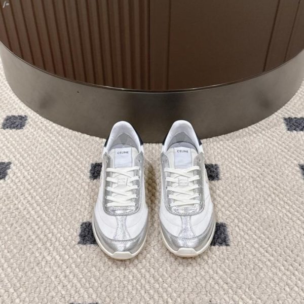 repliche,replica,perfette,siti di,affidabili,migliori siti,dove comprare,1:1,scarpe da ginnastica Sneakers basse da donna Celine Racer color vaniglia, nuovo colore (YQ77Z)