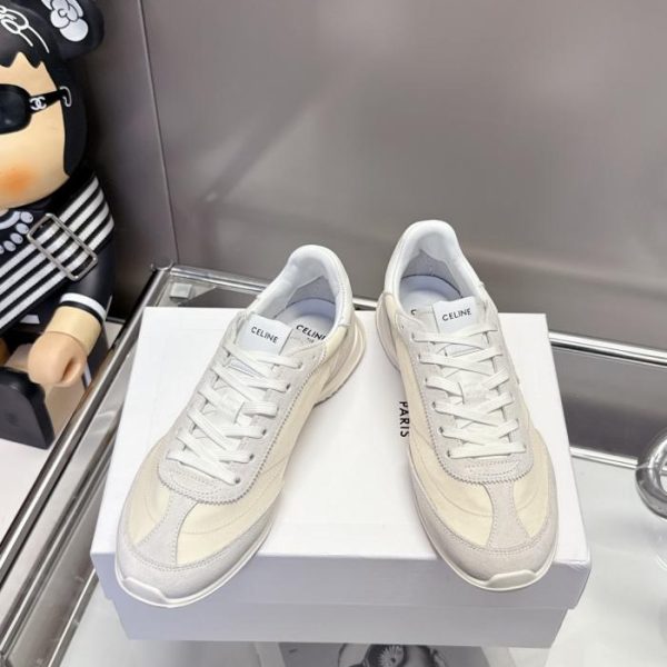 repliche,replica,perfette,siti di,affidabili,migliori siti,dove comprare,1:1,scarpe da ginnastica Sneakers basse da donna Celine Racer color vaniglia (6YSDK)