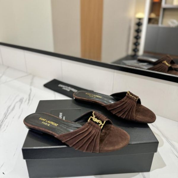 repliche,replica,perfette,siti di,affidabili,migliori siti,dove comprare,1:1,scarpe da ginnastica Novità estiva YSL “SAINT LAURENT”: eleganti e raffinate pantofole con punta in metallo (DCDK4)