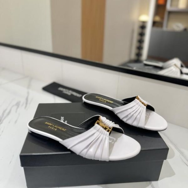 repliche,replica,perfette,siti di,affidabili,migliori siti,dove comprare,1:1,scarpe da ginnastica Novità estiva YSL “SAINT LAURENT”: eleganti e raffinate pantofole con punta in metallo (V5ZXW)