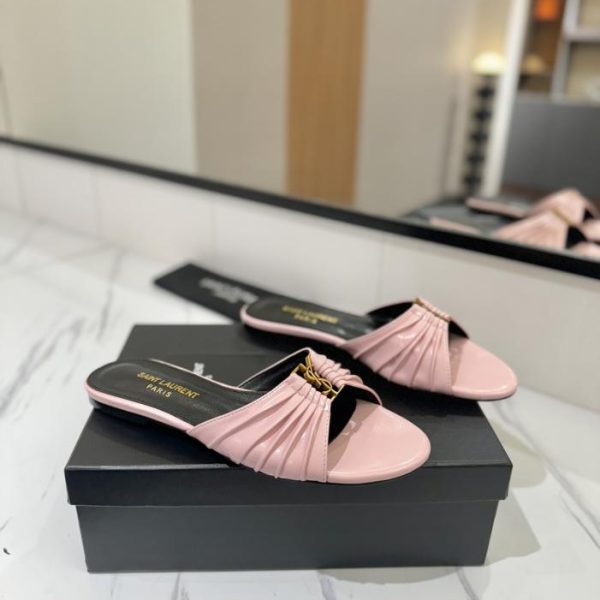 Novità estiva YSL "SAINT LAURENT": eleganti e raffinate pantofole con punta in metallo (V7RST)