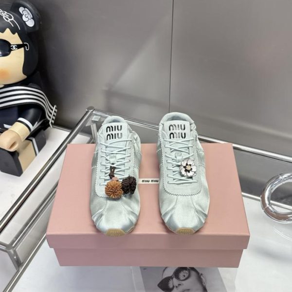 Sneakers MiuMiu 26 in raso effetto piuma (CTL3H)