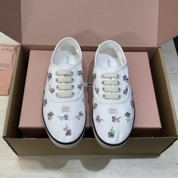 repliche,replica,perfette,siti di,affidabili,migliori siti,dove comprare,1:1,scarpe da ginnastica Scarpe da skate casual stringate Miumiu, novità primavera per donna (5MFTO)