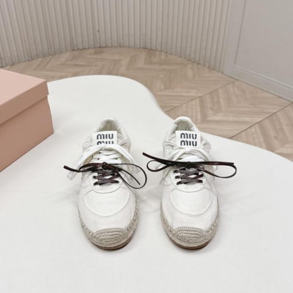 repliche,replica,perfette,siti di,affidabili,migliori siti,dove comprare,1:1,scarpe da ginnastica Scarpe da allenamento MiuMiu Primavera/Estate, modello retrò con suola a corda, scarpe sportive casual tedesche (FHKKT)