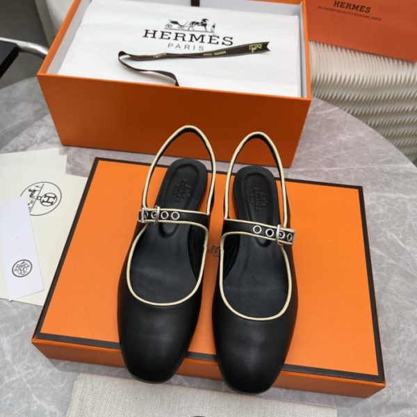 repliche,replica,perfette,siti di,affidabili,migliori siti,dove comprare,1:1,scarpe da ginnastica Ballerine Hermes Primavera/Estate, modello nuovo, con tallone aperto, semplici e versatili (TYDSI)