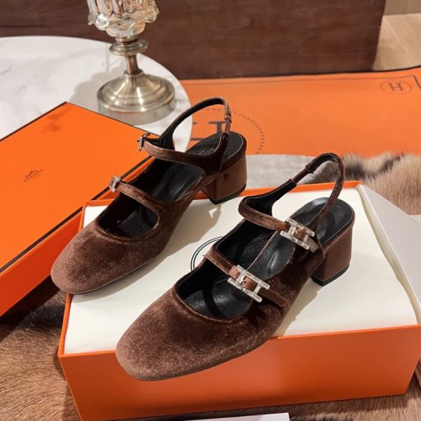 repliche,replica,perfette,siti di,affidabili,migliori siti,dove comprare,1:1,scarpe da ginnastica Nuovo arrivo Hermès per la primavera, stesso modello delle boutique, décolleté con cinturino alla caviglia in pelle di vitello (115XC)