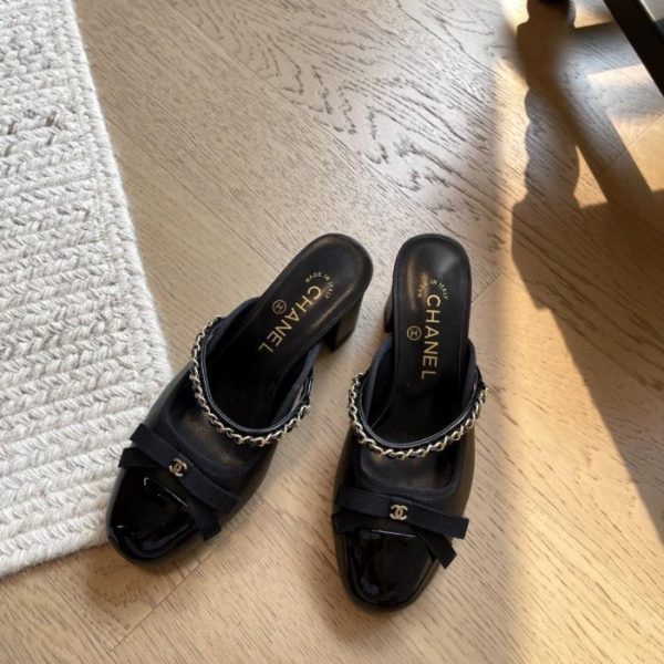 repliche,replica,perfette,siti di,affidabili,migliori siti,dove comprare,1:1,scarpe da ginnastica Sandali con tacco grosso e fiocco, nuova collezione primavera/estate Chanel (edizione top) (L5TFF)