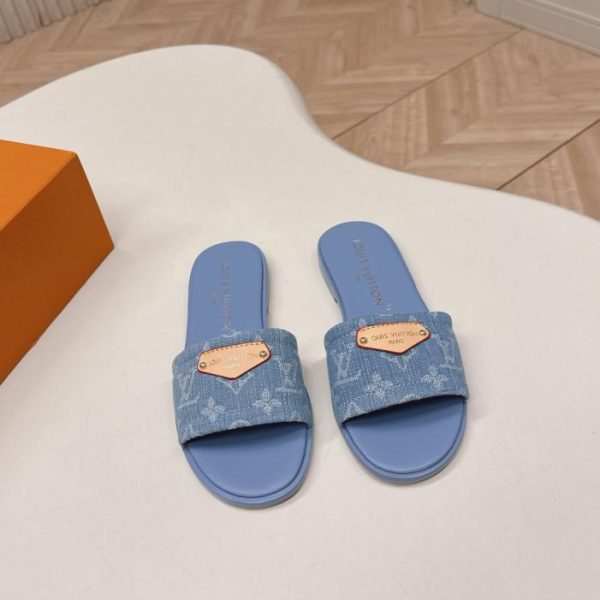 repliche,replica,perfette,siti di,affidabili,migliori siti,dove comprare,1:1,scarpe da ginnastica Sandali con tacco alto in denim Louis Vuitton, nuova collezione primavera/estate (DV2LB)
