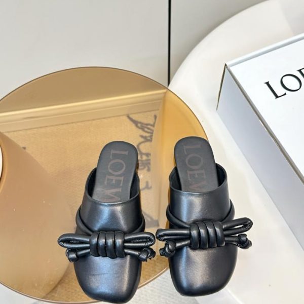 repliche,replica,perfette,siti di,affidabili,migliori siti,dove comprare,1:1,scarpe da ginnastica Sandali Birken intrecciati con fiocco LOEWE, sandali Loewe a punta chiusa, in pelle (87FLC)