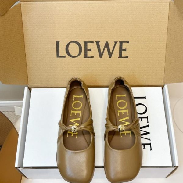 repliche,replica,perfette,siti di,affidabili,migliori siti,dove comprare,1:1,scarpe da ginnastica Ballerine LOEWE French Retro in morbida pelle di agnello (HORQT)