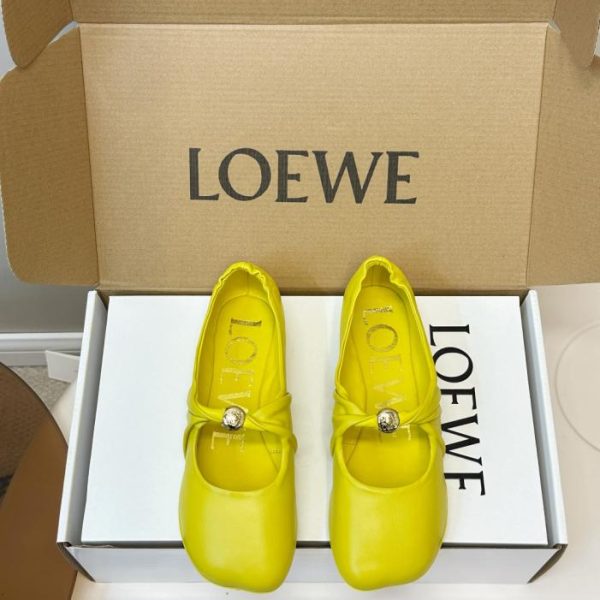 repliche,replica,perfette,siti di,affidabili,migliori siti,dove comprare,1:1,scarpe da ginnastica Ballerine LOEWE French Retro in morbida pelle di agnello (R5SDI)