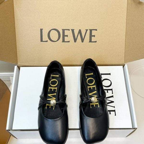 repliche,replica,perfette,siti di,affidabili,migliori siti,dove comprare,1:1,scarpe da ginnastica Ballerine LOEWE French Retro in morbida pelle di agnello (ZHLZ0)