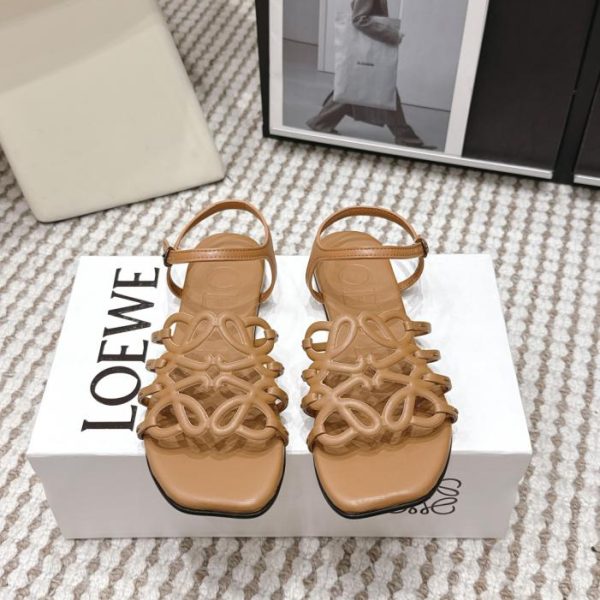 repliche,replica,perfette,siti di,affidabili,migliori siti,dove comprare,1:1,scarpe da ginnastica Sandali con tacco basso LOEWE con diamanti australiani (07FZB)