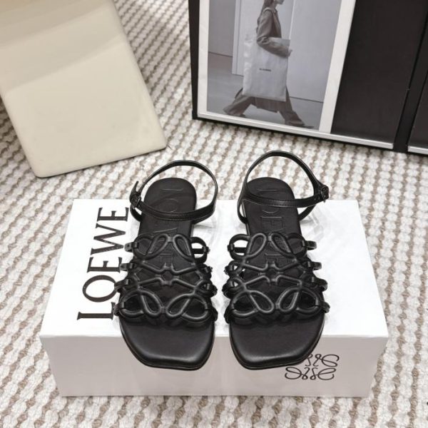 repliche,replica,perfette,siti di,affidabili,migliori siti,dove comprare,1:1,scarpe da ginnastica Sandali con tacco basso LOEWE con diamanti australiani (KUC1G)