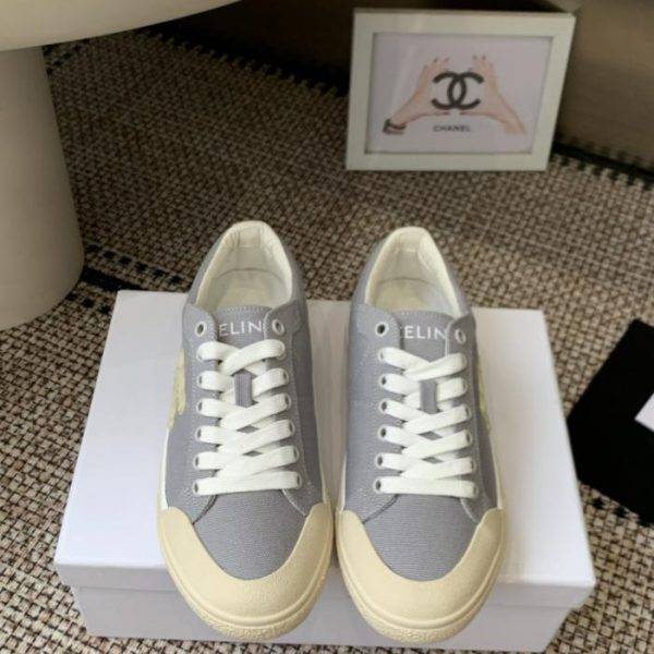 repliche,replica,perfette,siti di,affidabili,migliori siti,dove comprare,1:1,scarpe da ginnastica CELINE Novità Primavera/Estate: Scarpe in tela Arc de Triomphe, scarpe casual, patchwork classico in tela con finiture bianco sporco (BAWYX)