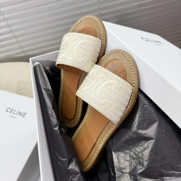 repliche,replica,perfette,siti di,affidabili,migliori siti,dove comprare,1:1,scarpe da ginnastica Pantofole vintage in pelle Arc de Triomphe di CELINE Primavera/Estate (4O94L)