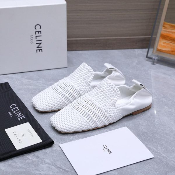 repliche,replica,perfette,siti di,affidabili,migliori siti,dove comprare,1:1,scarpe da ginnastica Nuova collezione di scarpe Celine Primavera/Estate: Scarpe basse intrecciate a punta quadrata (SRLI6)