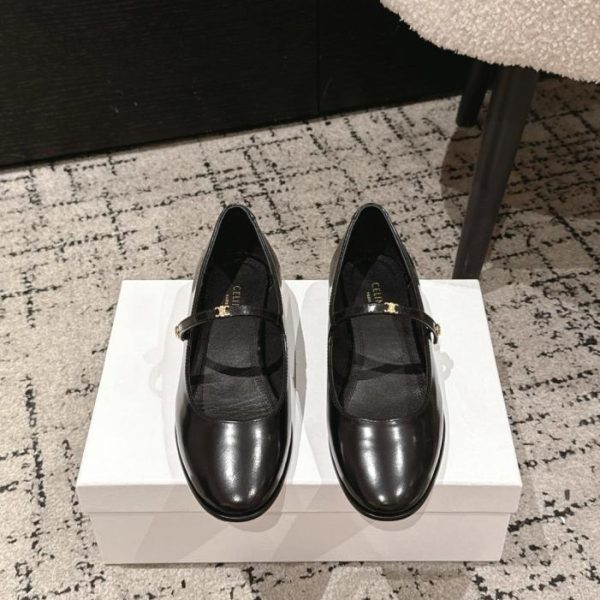 repliche,replica,perfette,siti di,affidabili,migliori siti,dove comprare,1:1,scarpe da ginnastica Nuove scarpe Mary Jane con logo Arco di Trionfo e cinturino singolo di Celine (HOKVR)