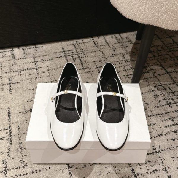 repliche,replica,perfette,siti di,affidabili,migliori siti,dove comprare,1:1,scarpe da ginnastica Nuove scarpe Mary Jane con logo Arco di Trionfo e cinturino singolo di Celine (ZSJ9O)