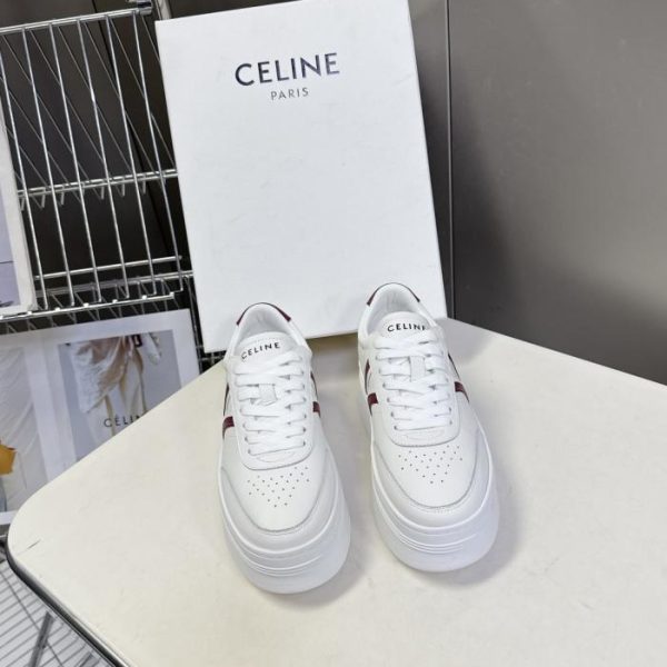 repliche,replica,perfette,siti di,affidabili,migliori siti,dove comprare,1:1,scarpe da ginnastica Sneakers con plateau bianche CELINE Primavera/Estate (7HNTV)